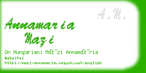 annamaria mazi business card